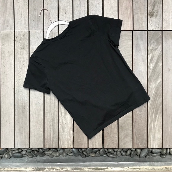 ORGANIC SOUND Black Short Sleeve V Neck Tee Shirt - Picture 2 of 3